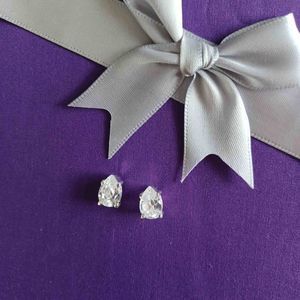 Swarovski Elements clear crystal silver tone earrings